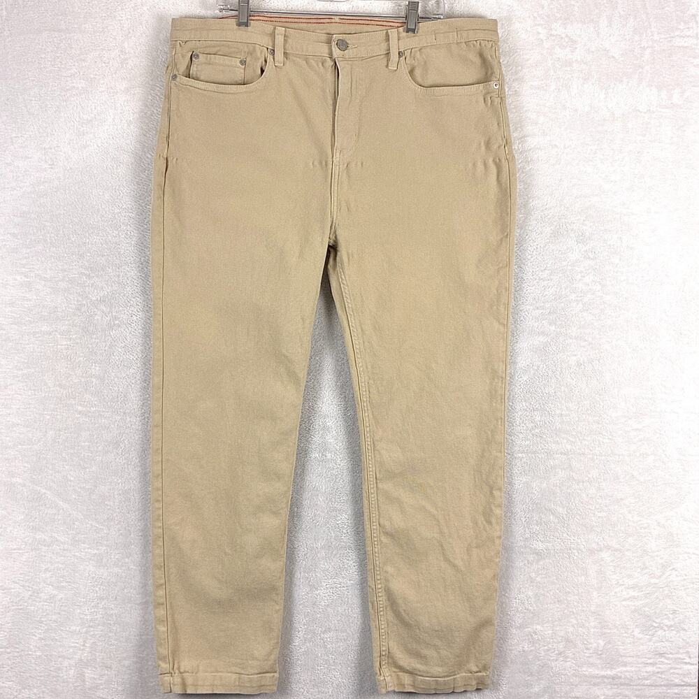 American Giant Pants Mens 38x30 Beige Roughneck Stretch Canvas Straight USA
